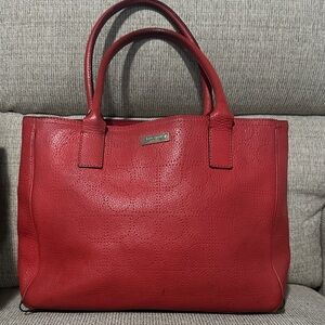 Kate Spade Red Leather Tote Bag